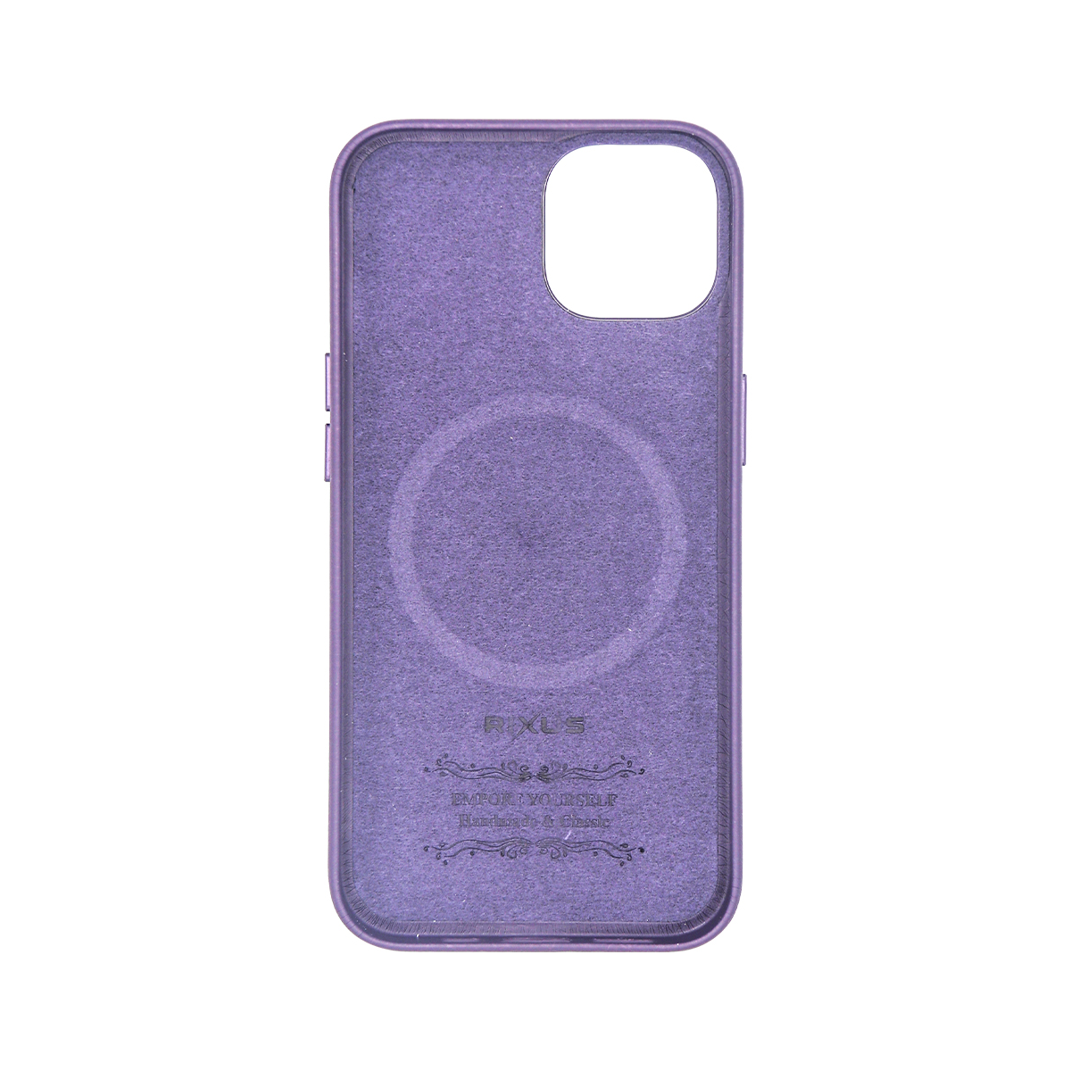 Rixus For iPhone 15 Pro Max Classic 02 Case With MagSafe Purple
