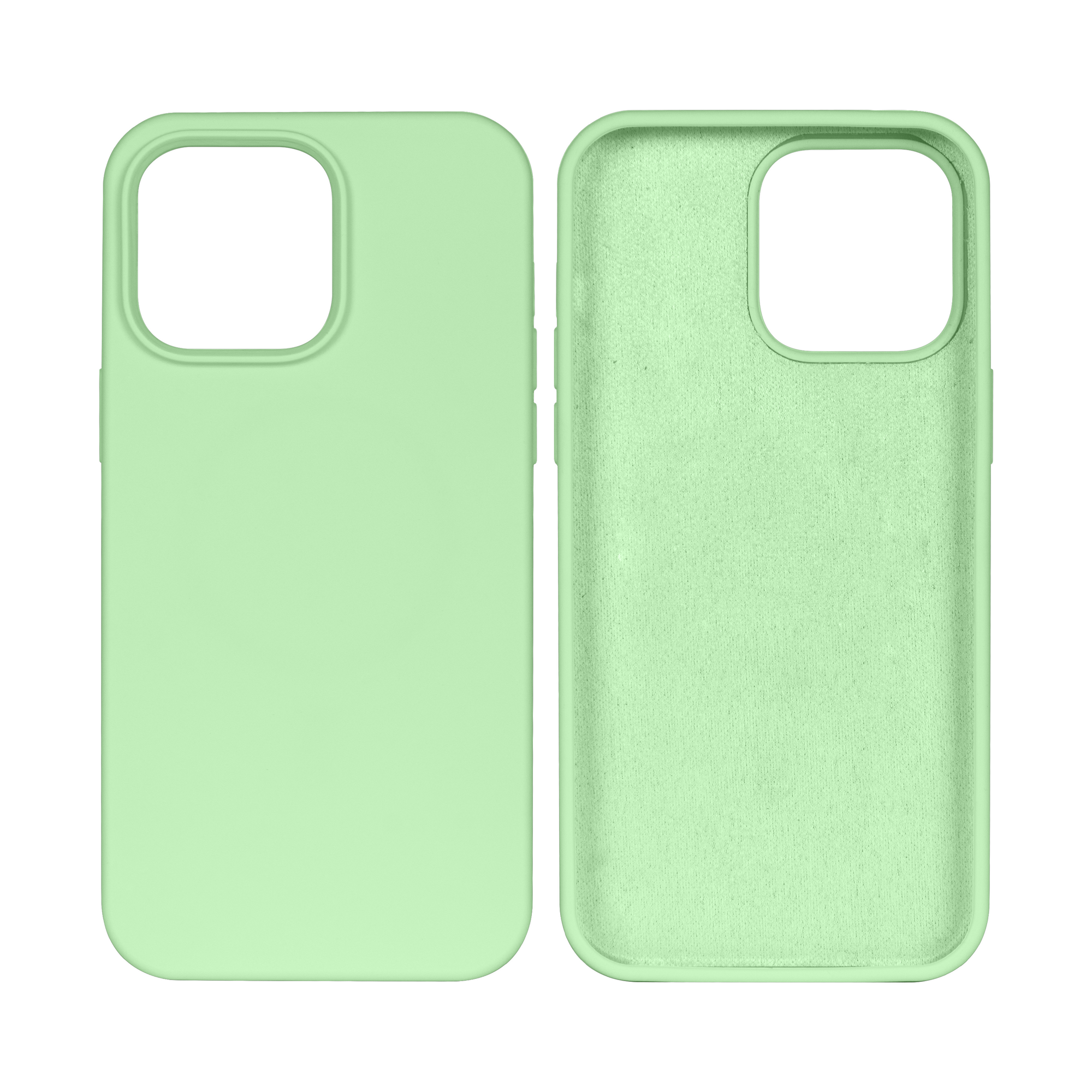Rixus For iPhone 15 Plus Soft TPU Phone Case Matcha Green