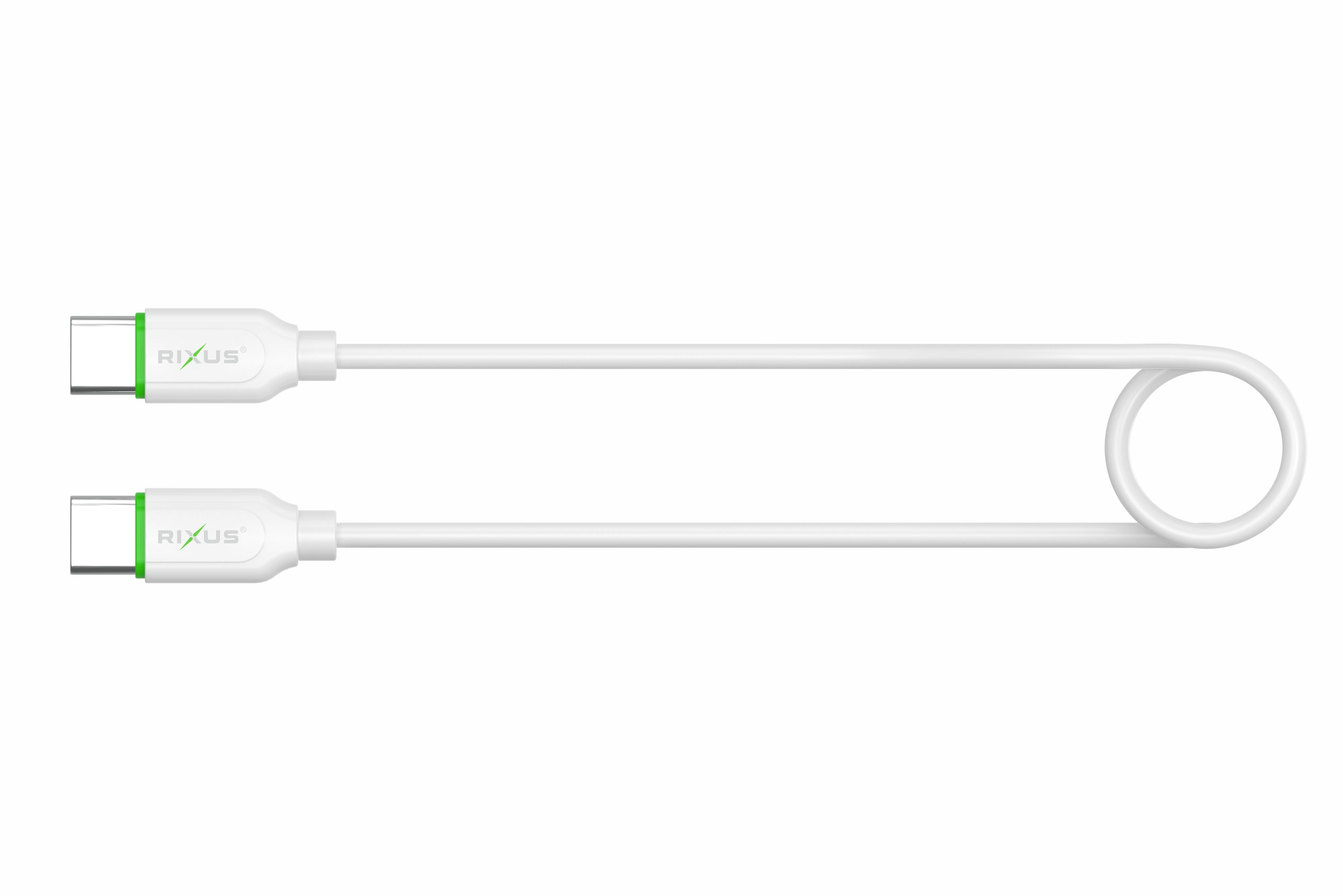 Rixus RX2017 Data Sync And Fast Charge Cable Type-C to Type-C 300cm