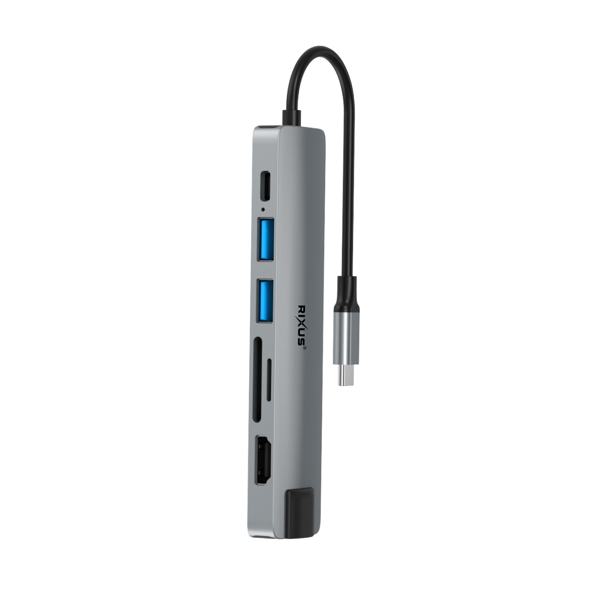 Rixus USB Type-C To Ethernet Adaptor With Docking Station Blue
