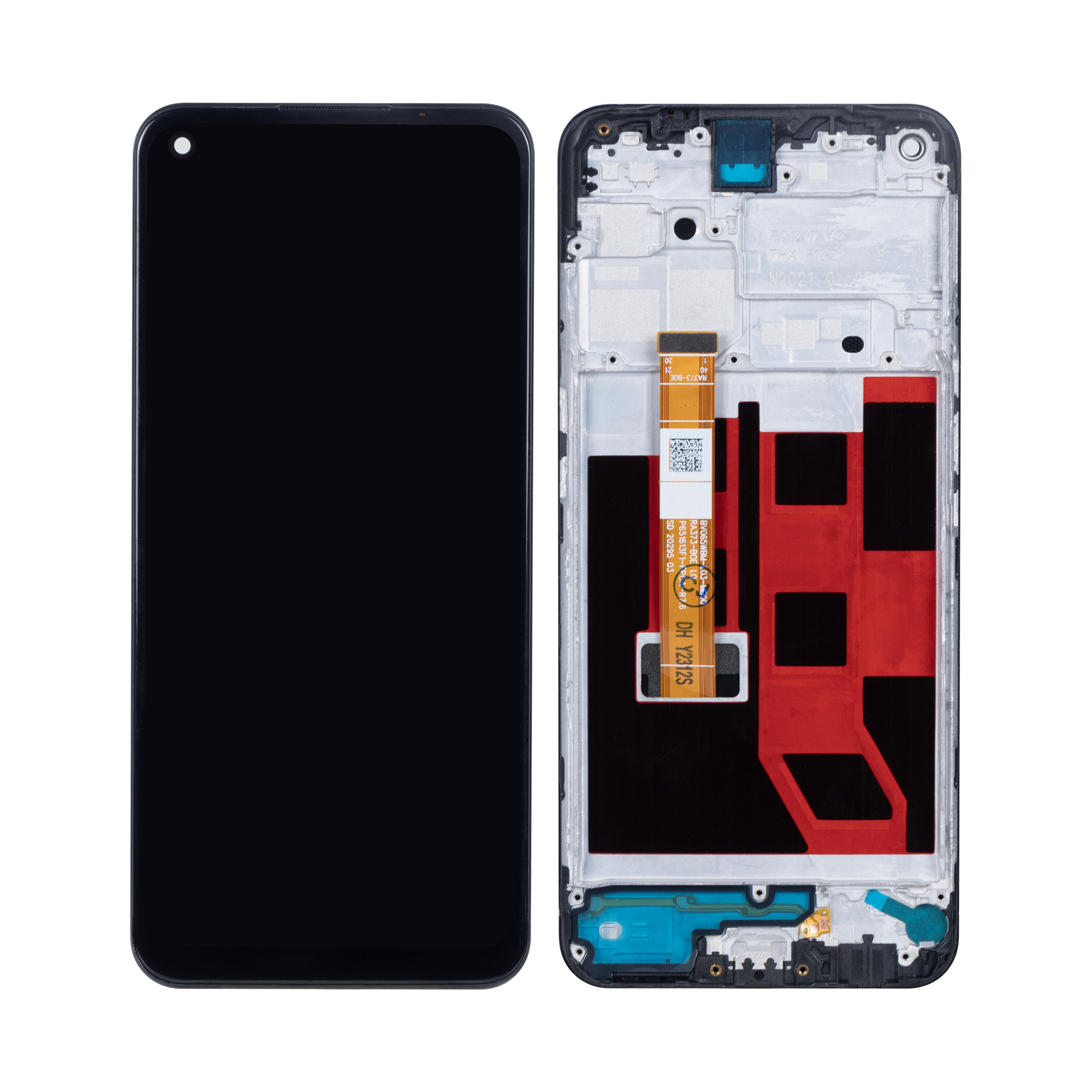 Oppo A53 4G CPH2127, A53S 4G CPH2139, CPH2135 Display And Digitizer With Frame Black Original