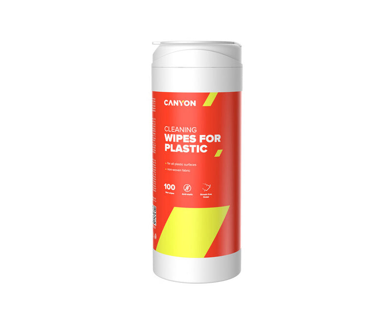 Canyon Cleaning Wipes CCL12 For Plastic Surfaces 100Pcs