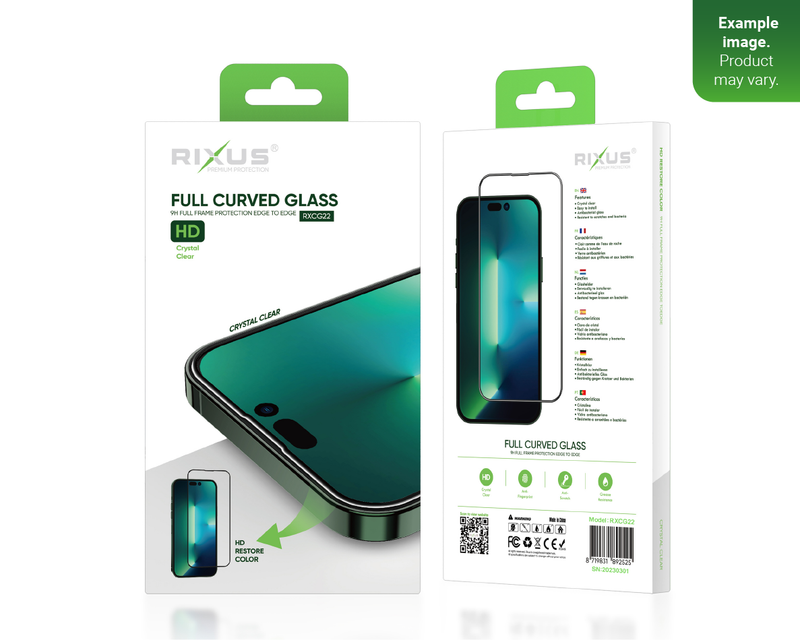 Rixus Clear HD Full Curved Edge Tempered Glass For Samsung Galaxy S23 FE S711B