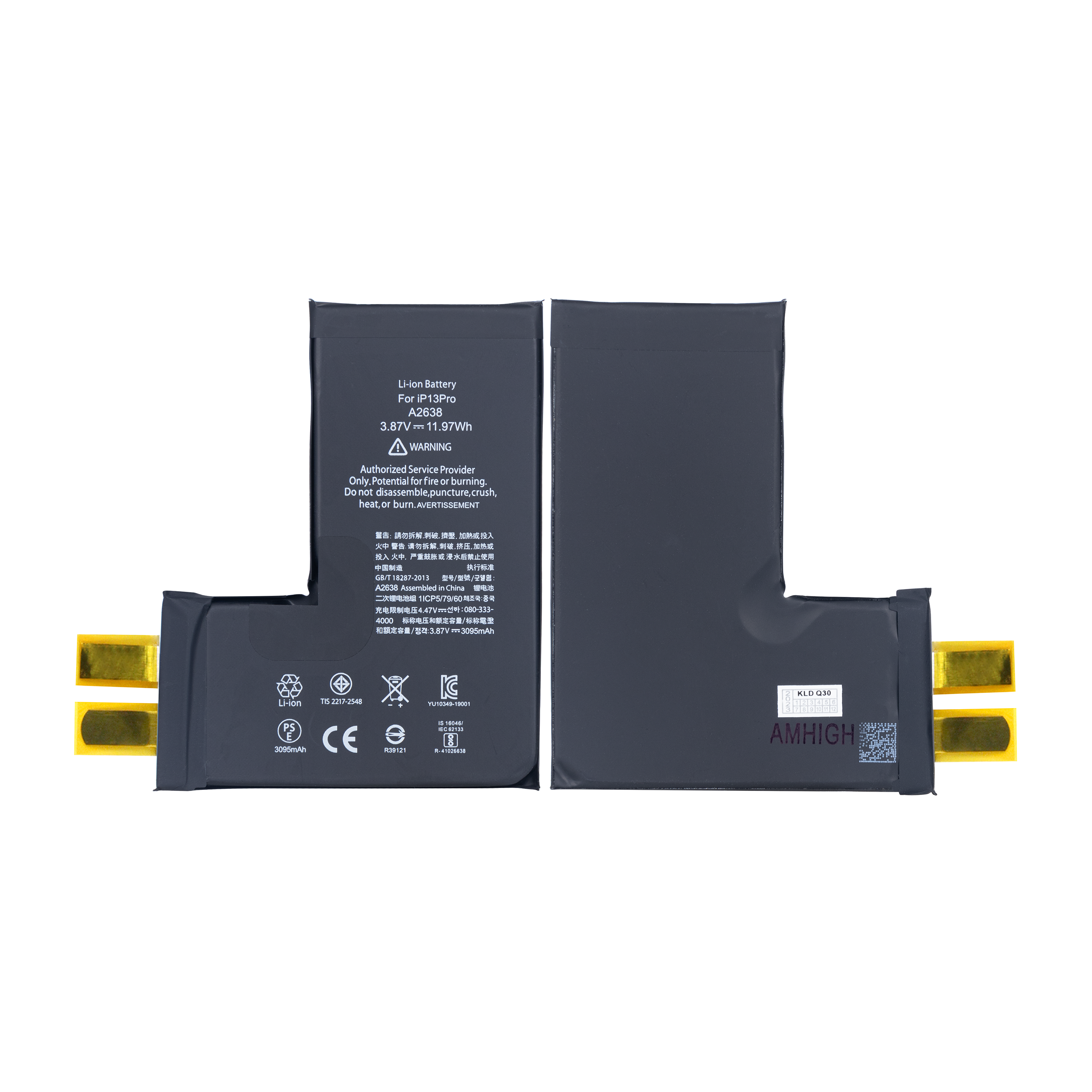 For iPhone 13 Pro A2638 Battery A2656 AM High Premium No Flex