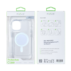 Rixus For iPhone 11 Crystal Clear Anti-shock TPU With MagSafe