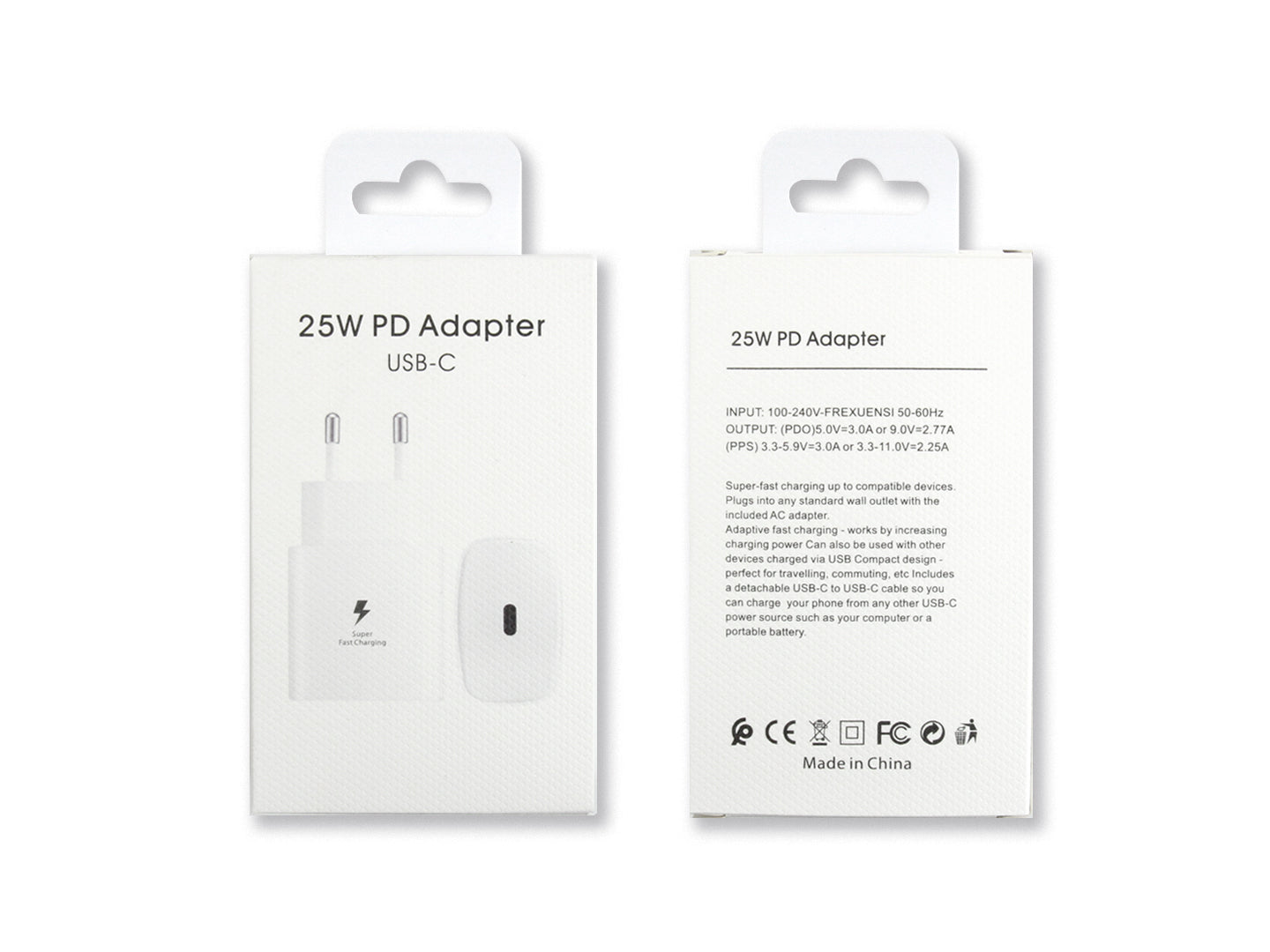 Samsung EP-TA800NW USB-C 25W PD Adaptor White Retail Box