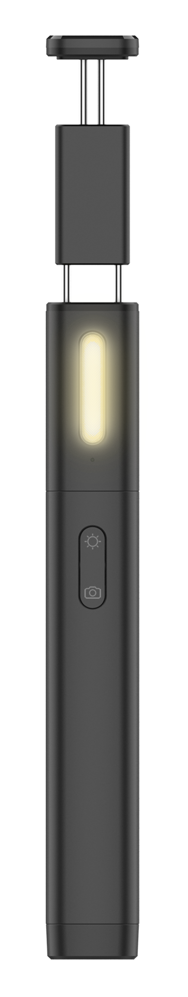 Rixus RXSF31 Integrated Selfie Stick With LED Lights Black