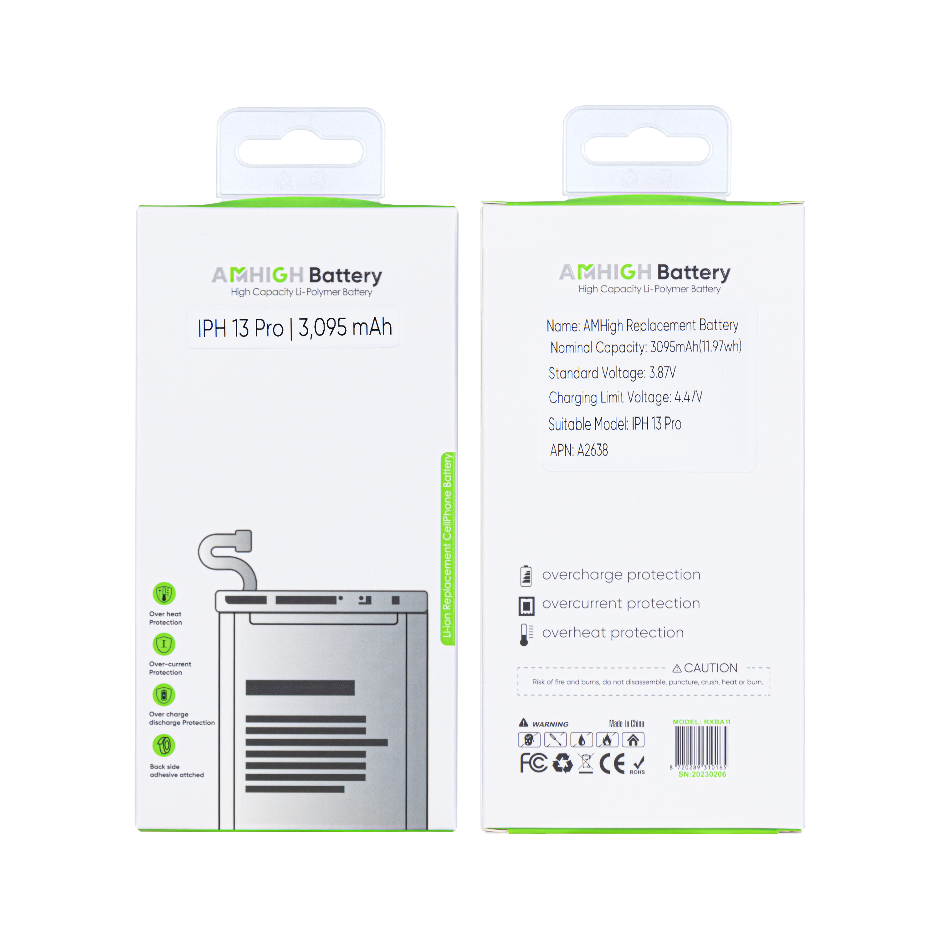 For iPhone 13 Pro A2638 Battery A2656 AM High Premium No Flex