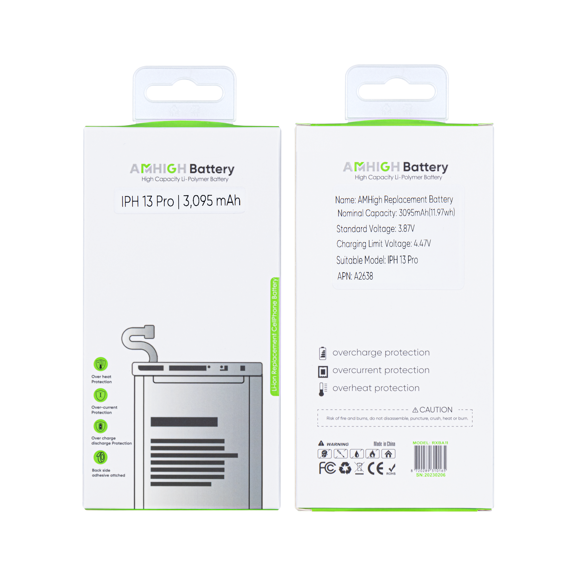 For iPhone 13 Pro A2638 Battery A2656 AM High Premium No Flex