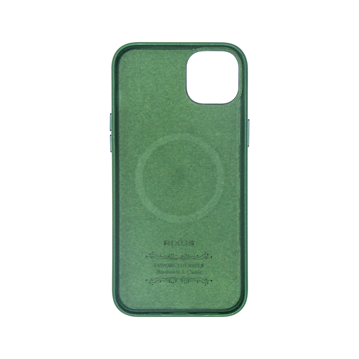 Rixus For iPhone 15 Pro Max Classic 02 Case With MagSafe Green