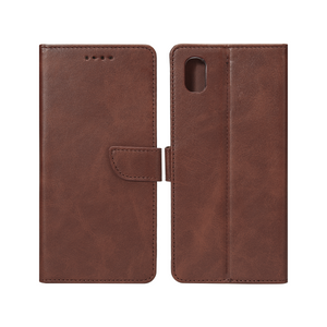 For iPhone XR Bookcase Puloka Brown