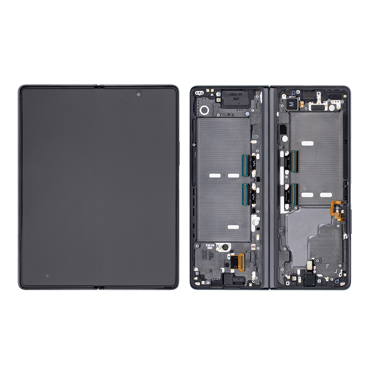 Samsung Galaxy Z Fold2 5G F916B Display And Digitizer With Frame Mystic Black With Silver Hinge (SP)