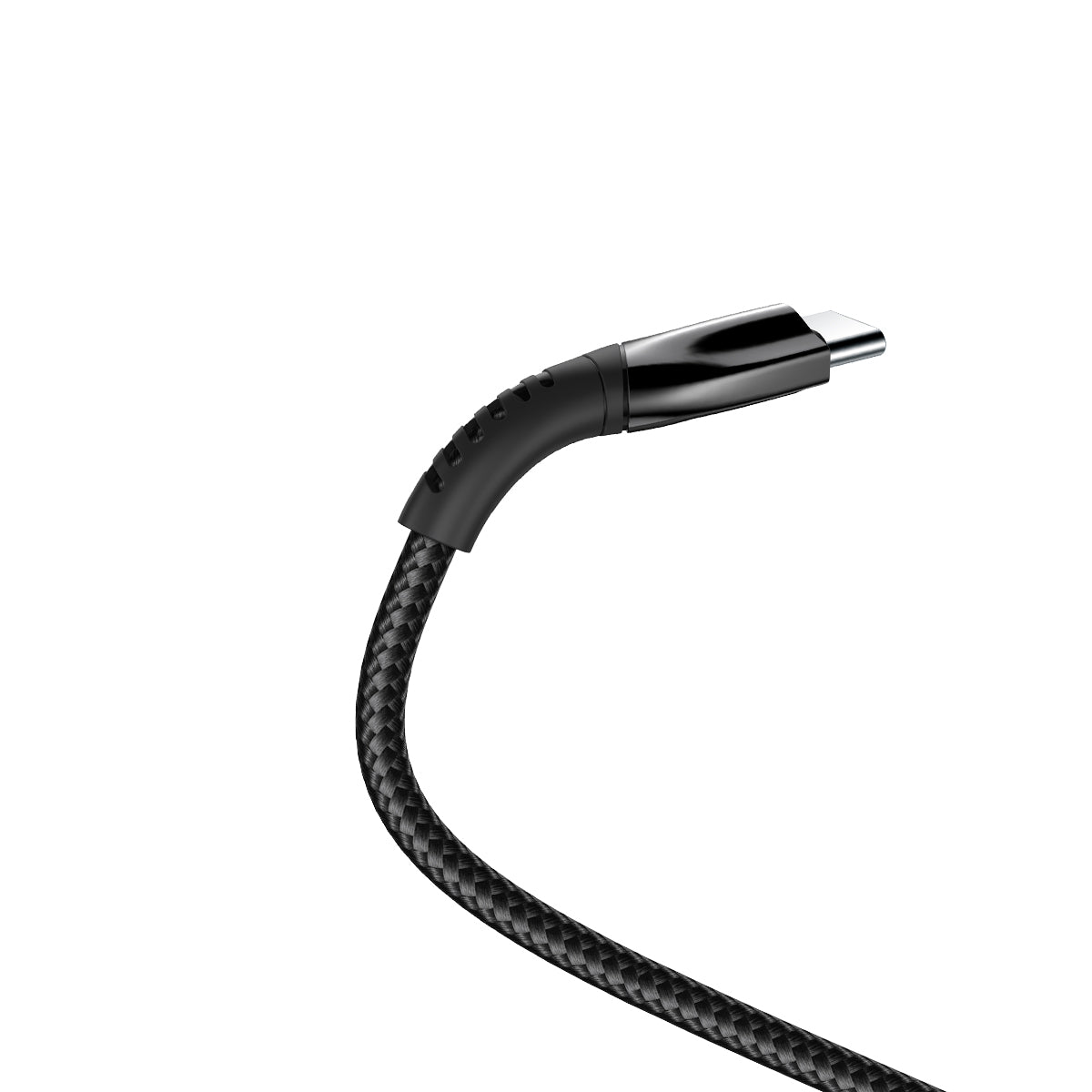 Rixus RXUC30AC Alloy USB To USB-C Data Cable Metal Gray
