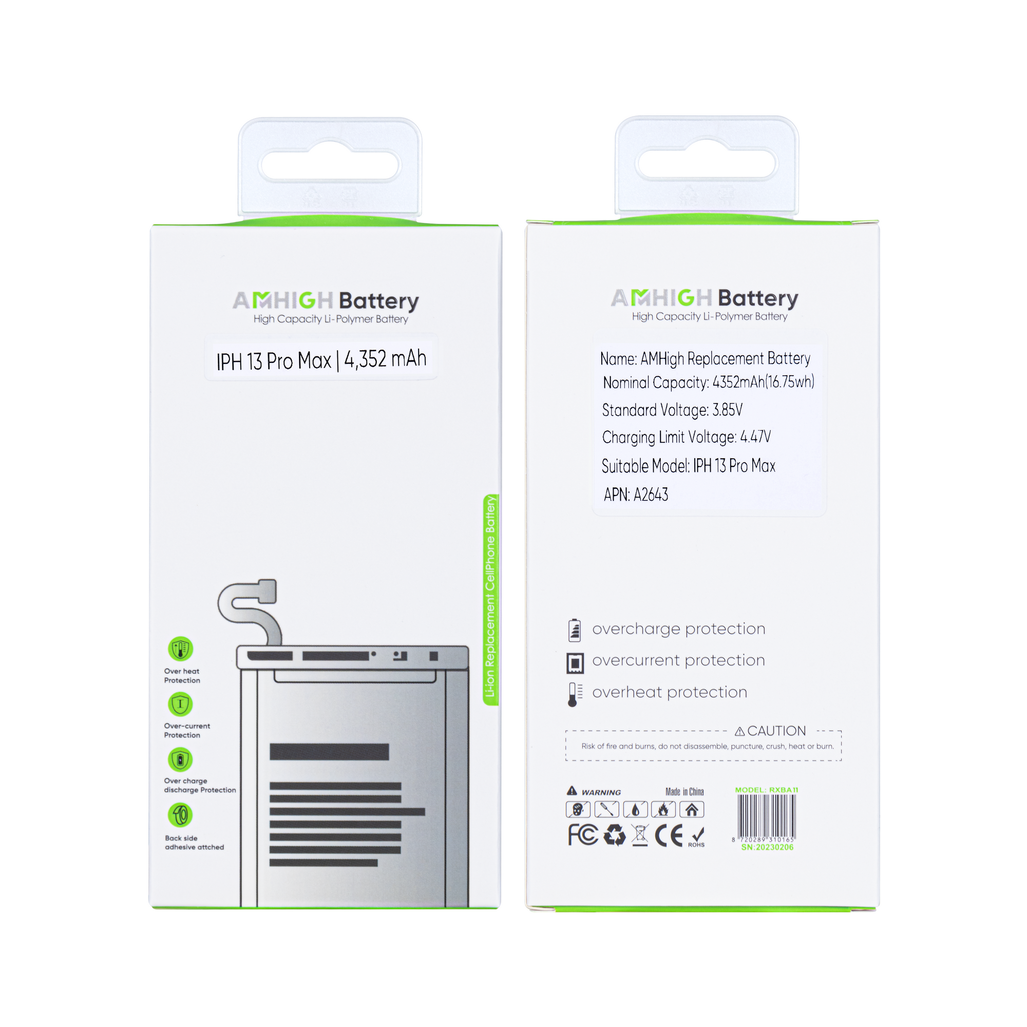 For iPhone 13 Pro Max A2643 Battery Premium No Flex